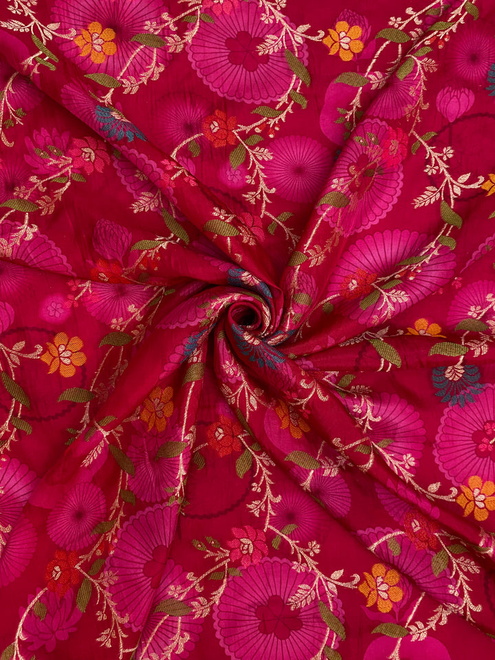 Dola Woven SIlk Printed Fabric