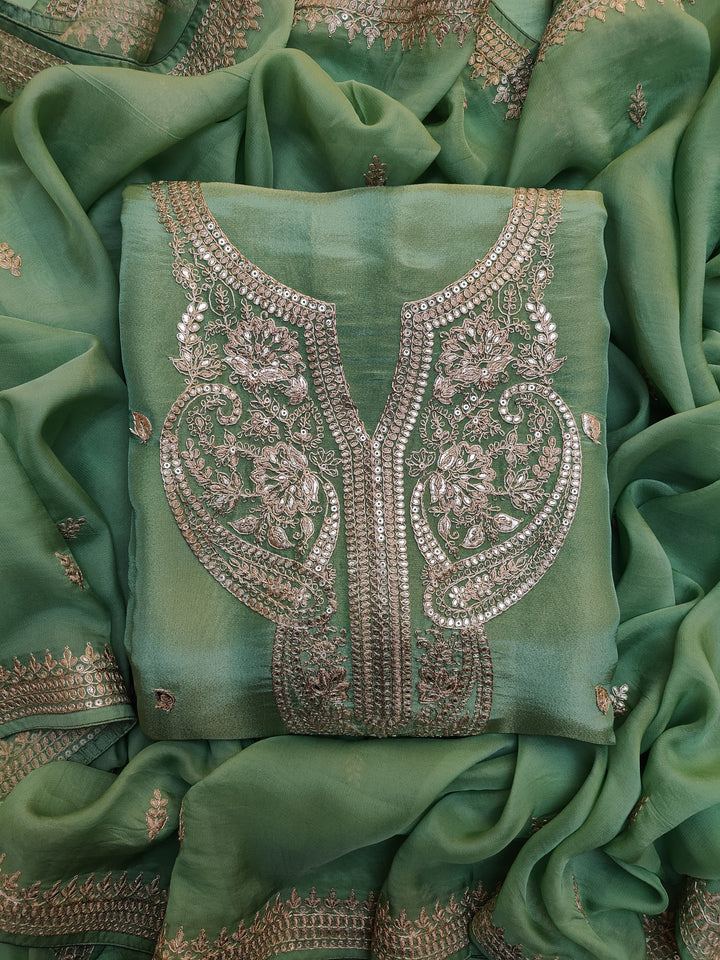Shimmer Silk Unstitched Salwar Suit