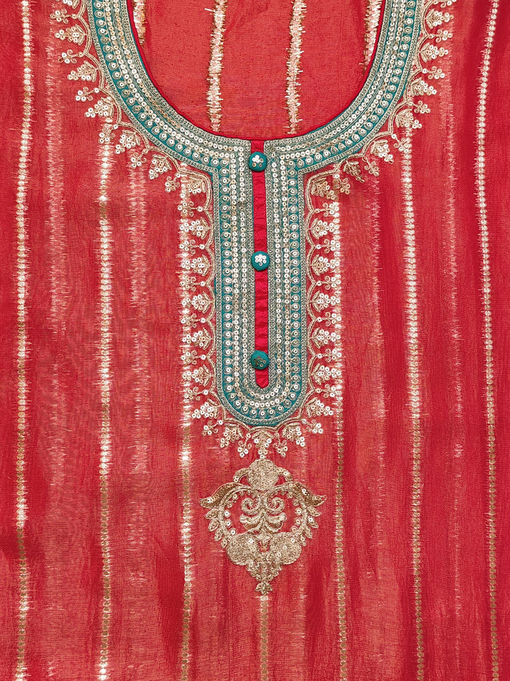 Shimmer Silk Pink Unstitched Salwar Suit