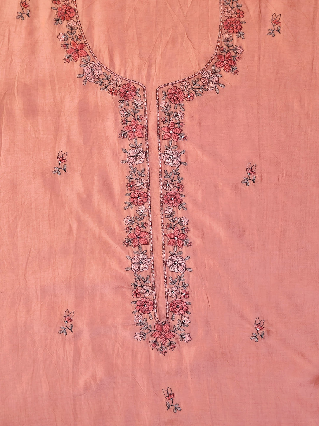 Art Silk Pink Unstitched Salwar Suit