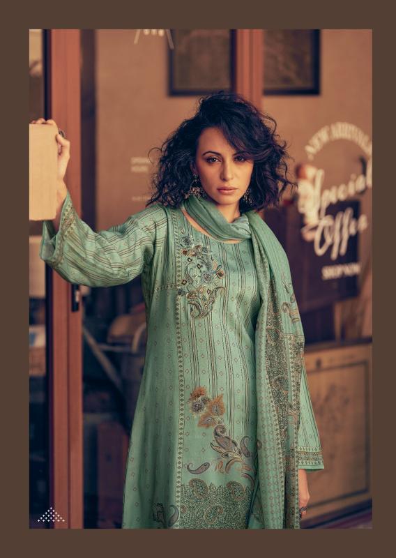 44461 - Printed Muslin Embroidered Suit With Muslin Duppatta