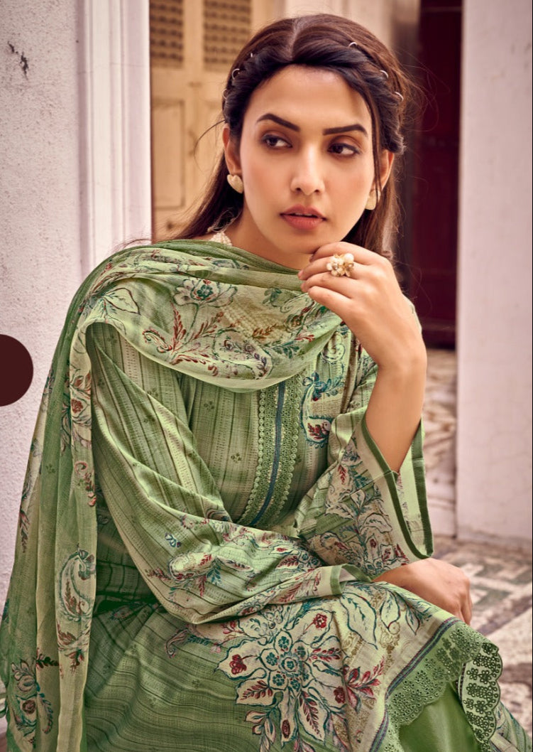 Fazals Green Pant Suit