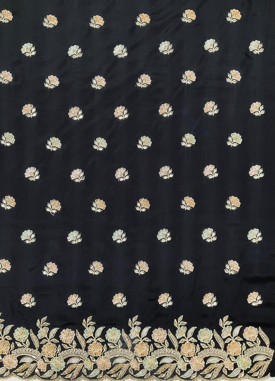 Chinnon Embroidered Unstiched Suit - 45465