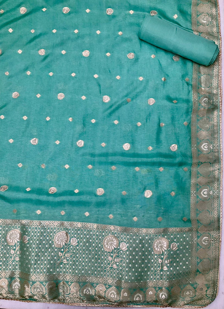 Woven Silk Unstitched Suit -45546