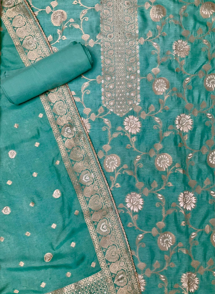 Woven Silk Unstitched Suit -45546