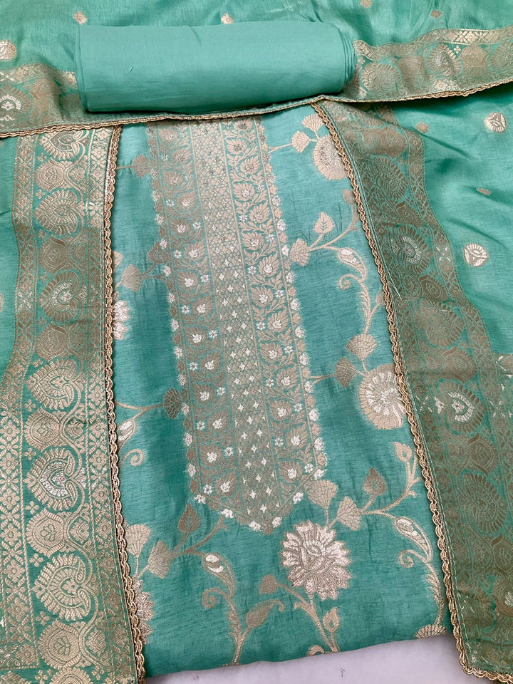 Woven Silk Unstitched Suit -45546