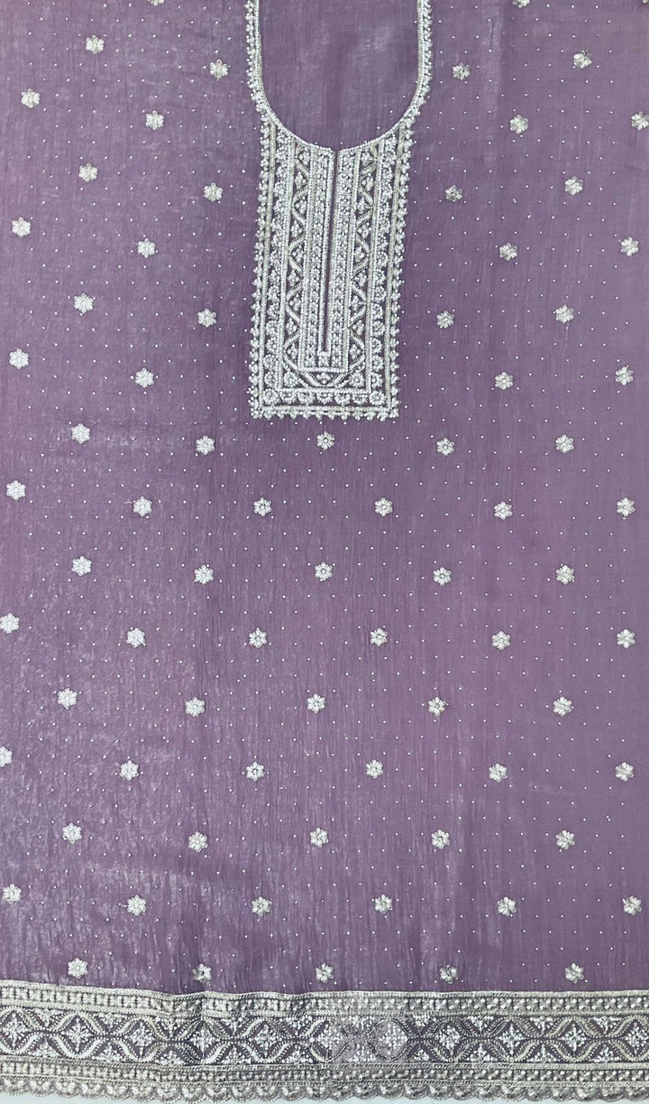 Chinnon Embroidered Unstiched Suit -45541