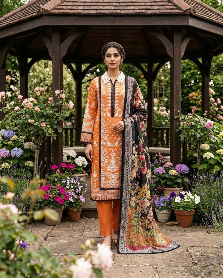 Printed Cotton Unstitched Suit with a Cotton Duppatta (53975)