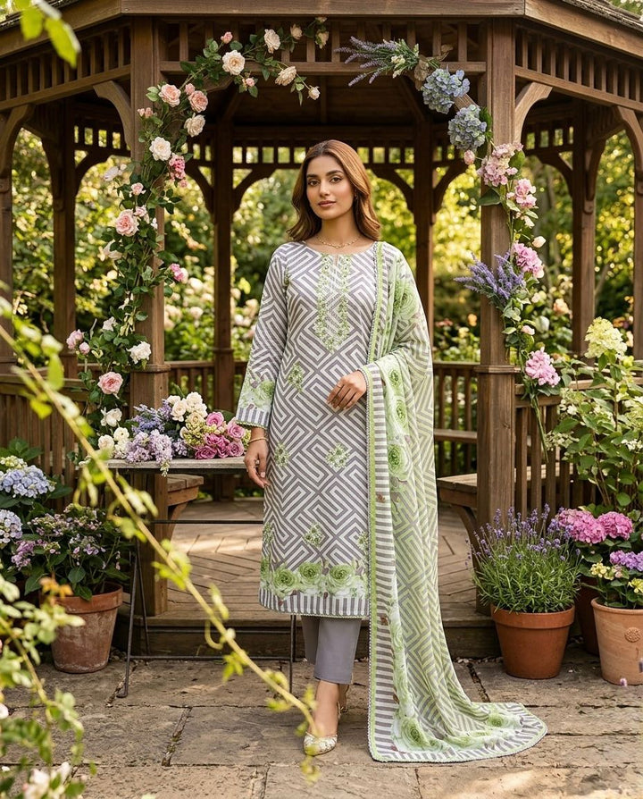 Printed Cotton Unstitched Suit with a Cotton Duppatta -46279