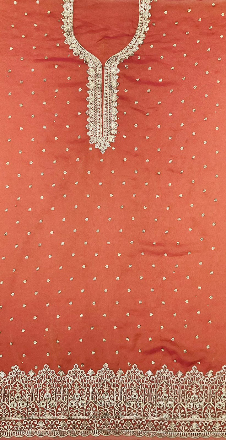 Organza Embroidered Unstiched Suit -45553