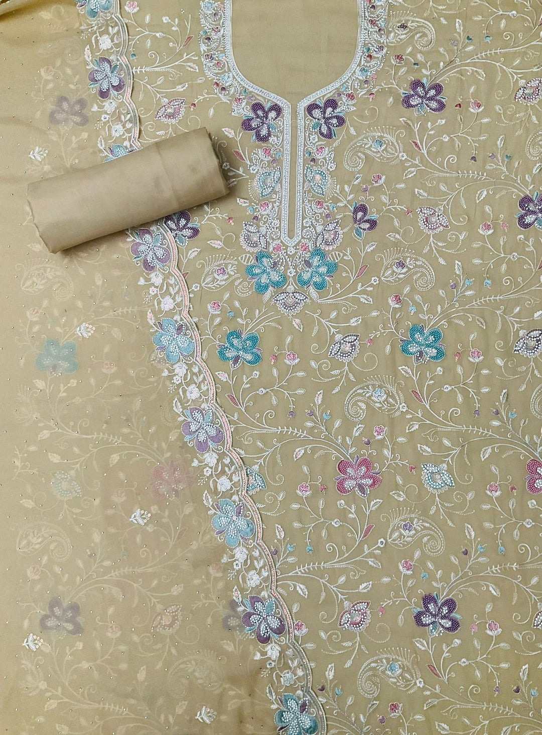 Georgette Embroidered Unstiched Suit -45552