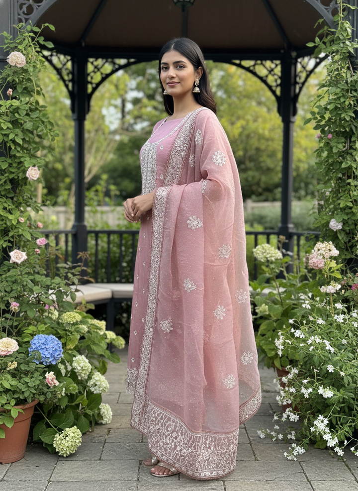 Rose Garden Organza with Delicate Embroidery (55206)