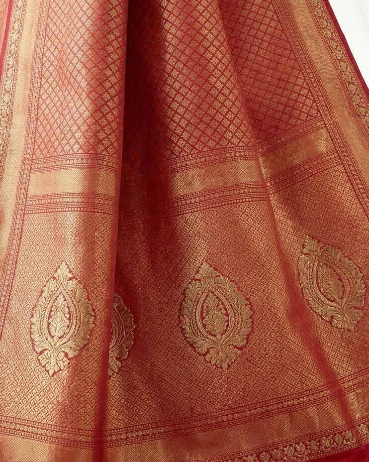 Rani Pink Silk Embroidered Saree Elegance (54891)