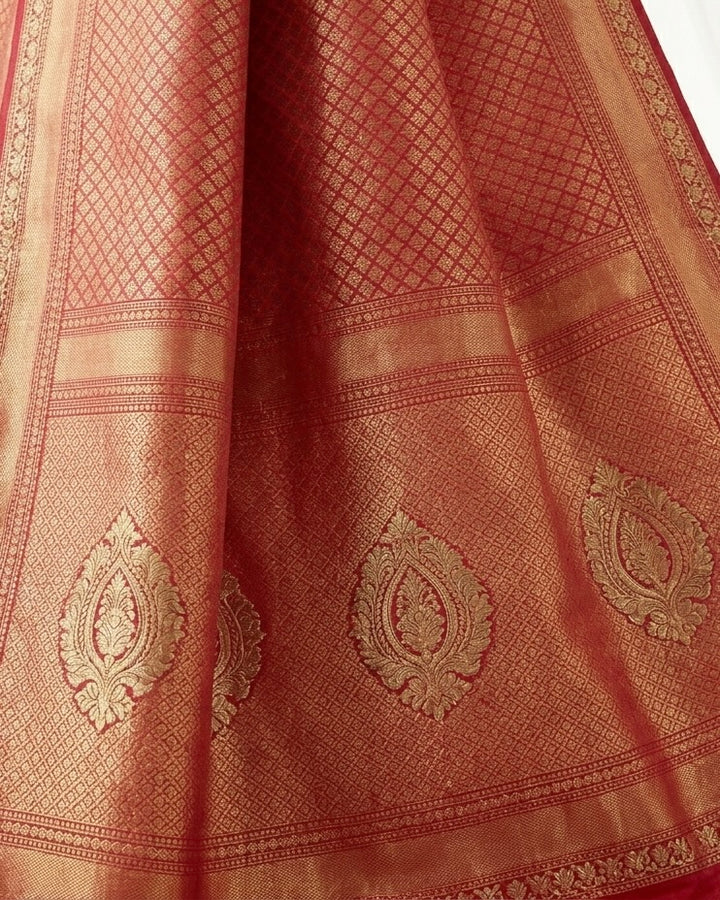Rani Pink Silk Embroidered Saree Elegance (54891)