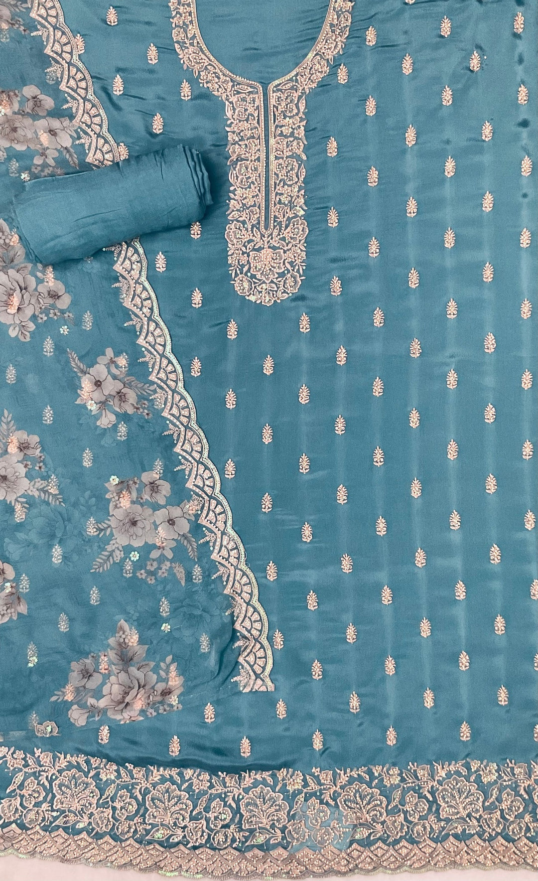 Chinnon Embroidered Unstitched Salwar Suit (45347)
