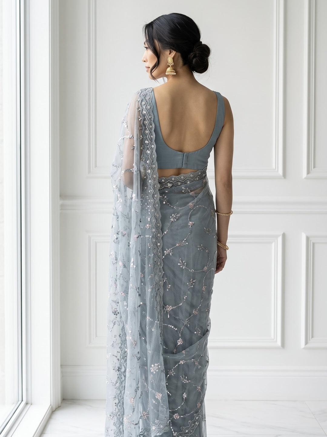 Embroidered Organza Festive Elegance Collection (43138)