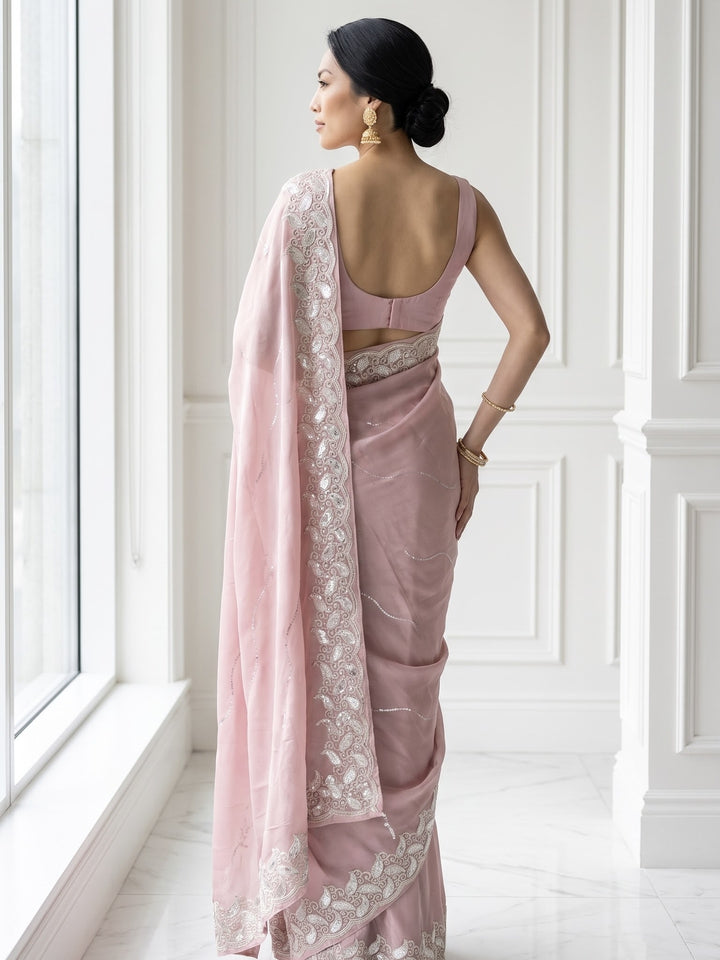 Embroidered Georgette Festive Saree Collection (44076)