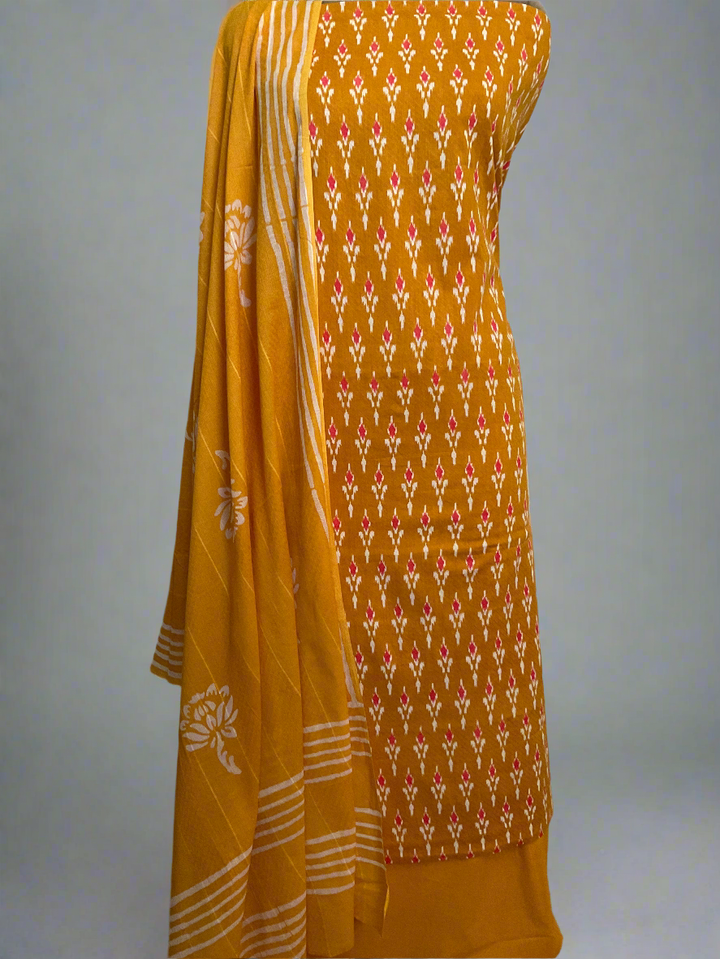 Batik Cotton With Cotton Duppatta Unstitched Salwar Suit