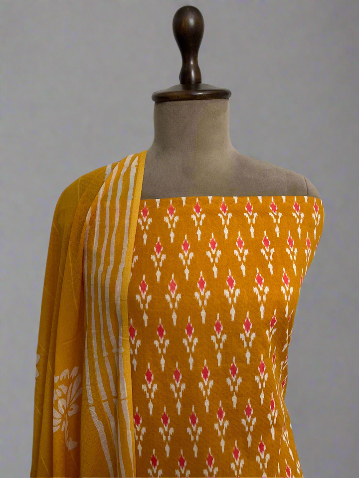 Batik Cotton With Cotton Duppatta Unstitched Salwar Suit