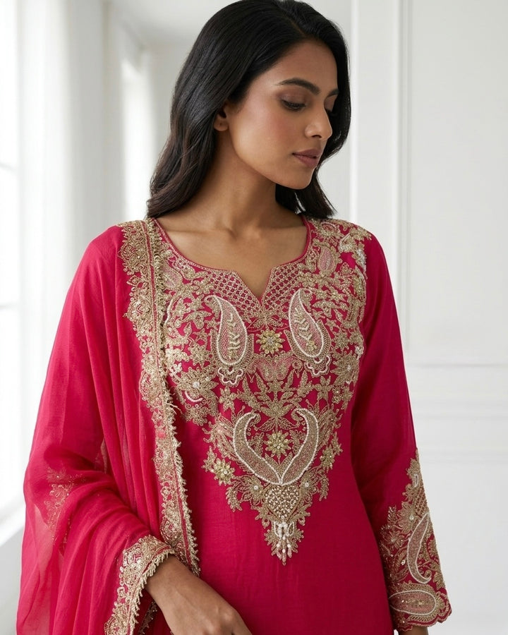 Embroidered Organza Dupatta for Festive Celebrations (51322)