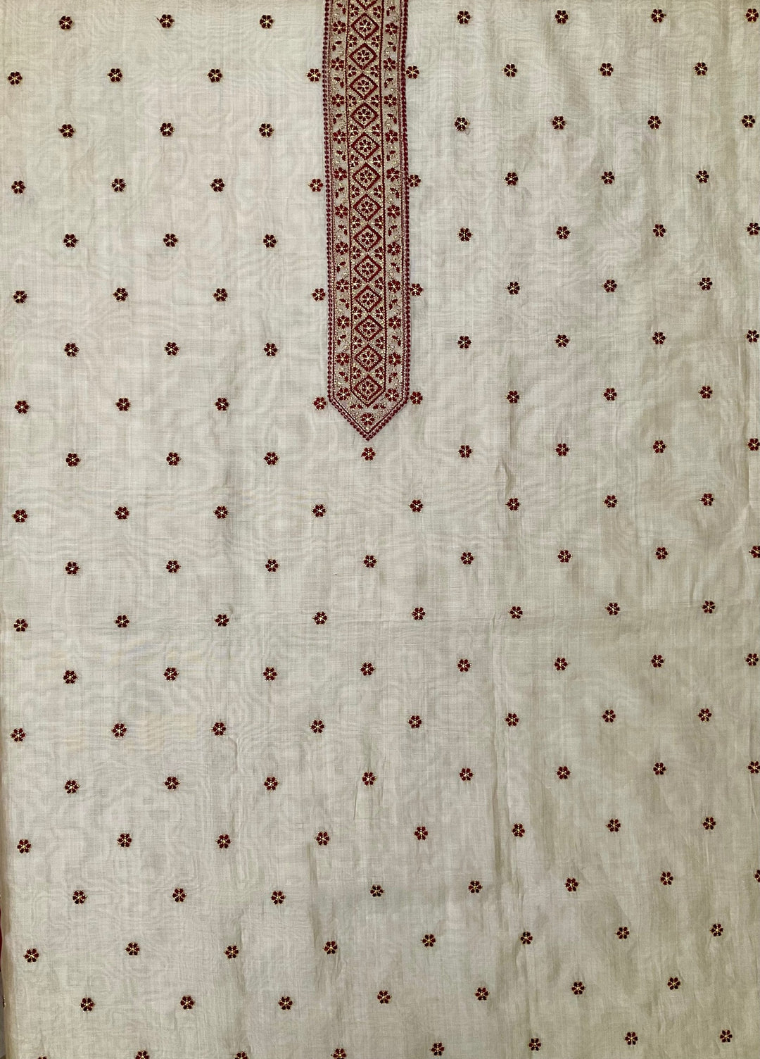 Chanderi Embroidered Unstitched Suit (45329)
