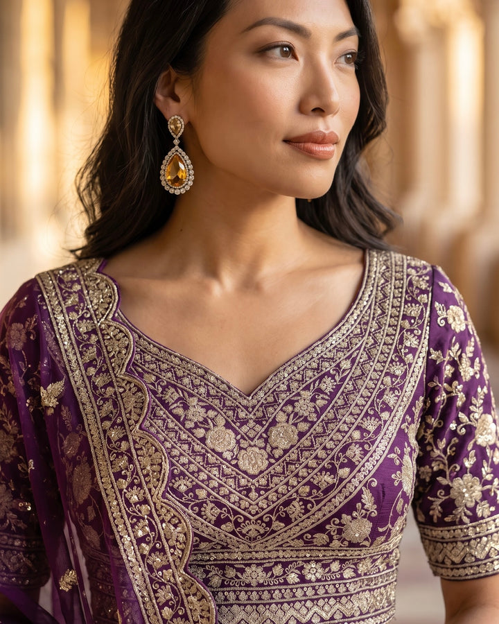 Embroidered Georgette Festive Ready Lehenga (44115)