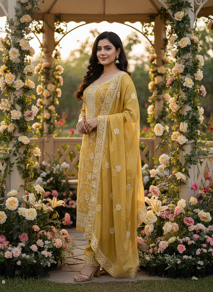 Sunlit Chinnon with Delicate Embroidery (46612)