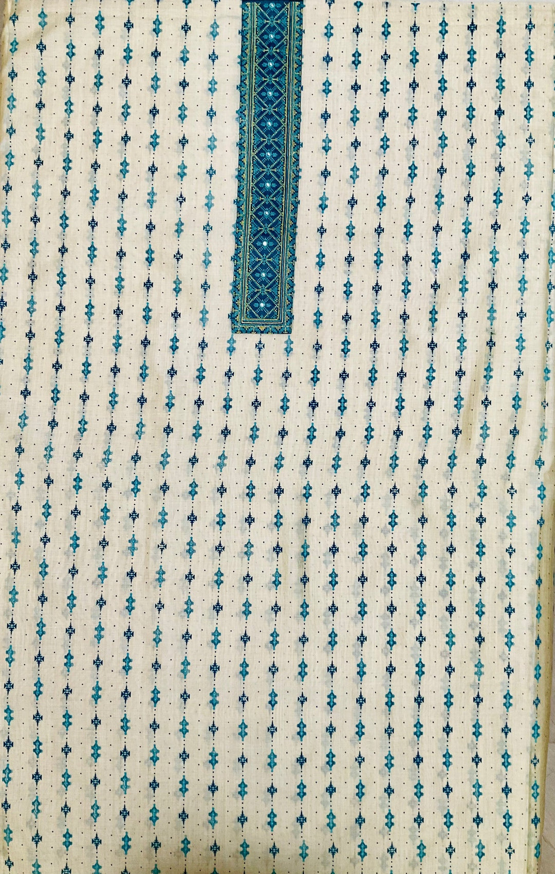 Prined Chanderi Embroidered Unstitched Salar Suit (45340)