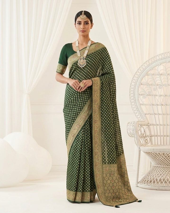 Embroidered Silk Saree for Festive Celebrations (49757)
