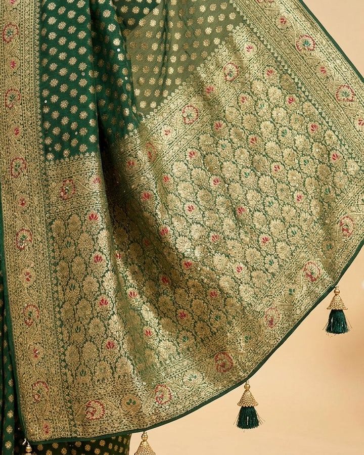 Embroidered Silk Saree for Festive Celebrations (49757)
