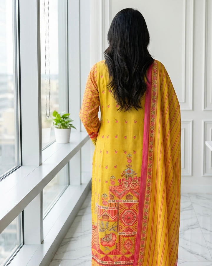Festive Green Muslin Embroidered Straight Kurta (39515)