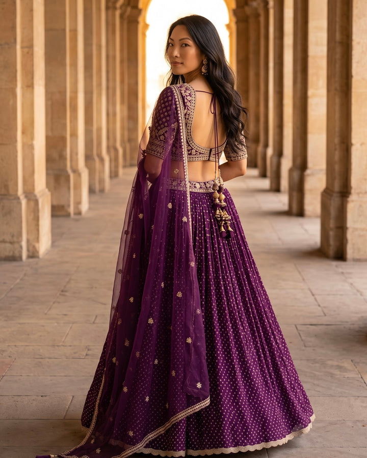 Embroidered Georgette Festive Ready Lehenga (44115)