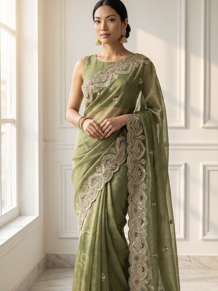 Embroidered Georgette Festive Saree Collection (38567)