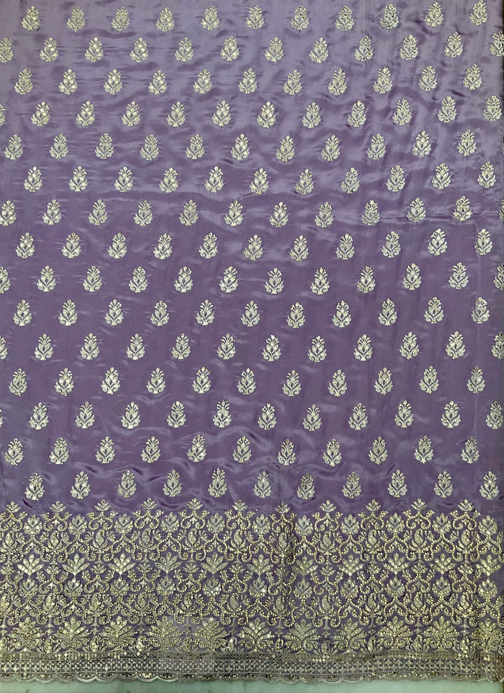 Upada Silk Embroidered Unstitched Salwar Suit (45346)