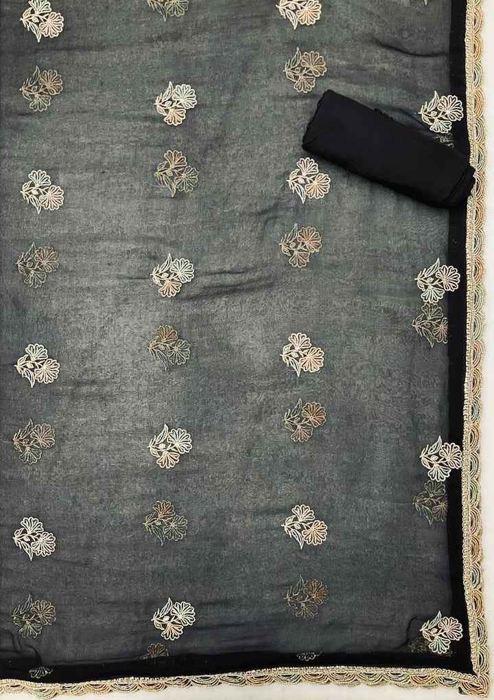Chinnon Embroidered Unstiched Suit (45465)