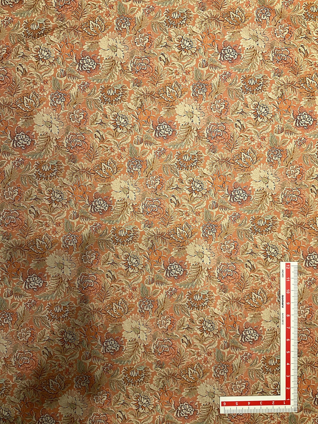 Peach Cotton Lawn All-Over Printed Fabric (54299)