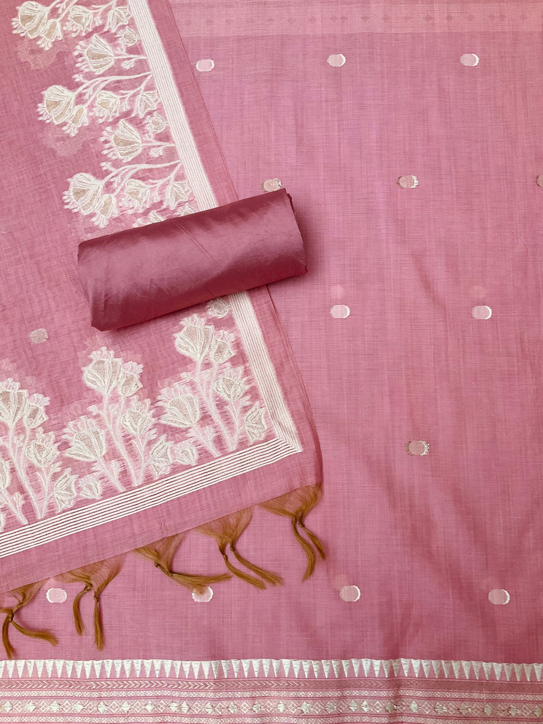 Woven Chanderi Unstitched Salwar Suit (45343)