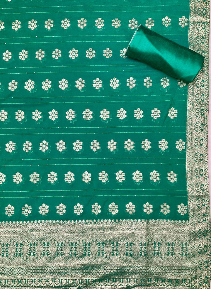 Chanderi Embroidered Unstiched Suit (45335)